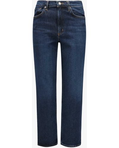 Agolde Kye Jeans Mid Rise Straight Crop - Blau