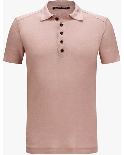 Hannes Roether Polo-Strickshirt - Pink