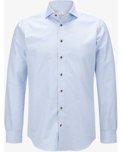 Emanuel Berg Harvard Trachtenhemd Modern Fit - Blau