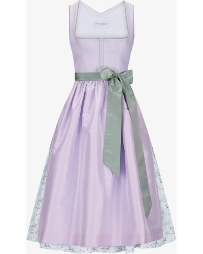 Susanne Spatt Midi-Dirndl mit Seidenschürze - Lila