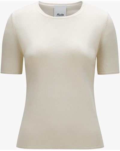 Allude Cashmere-Strickshirt - Weiß