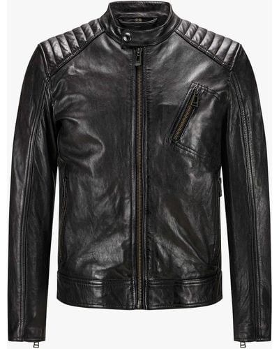 Belstaff Racer Lederjacke - Schwarz