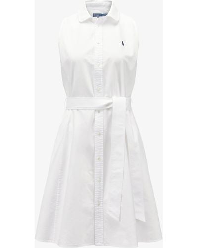 Polo Ralph Lauren Hemdblusenkleid - Weiß