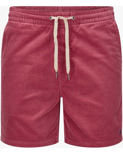 Polo Ralph Lauren Cord-Sweatshorts - Rot