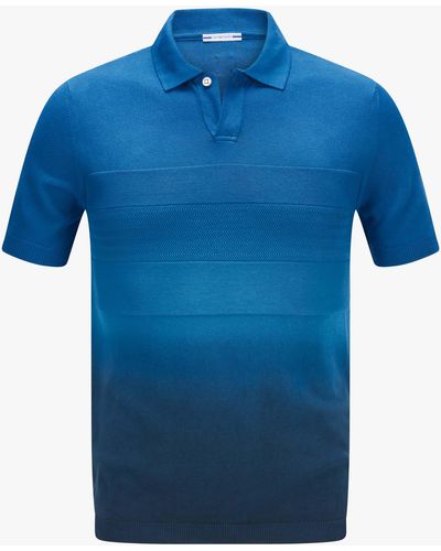 Jacob Cohen Strick-Poloshirt - Blau