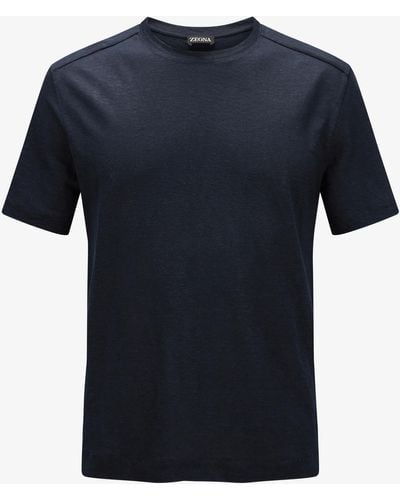 Zegna Leinen-Shirt - Schwarz