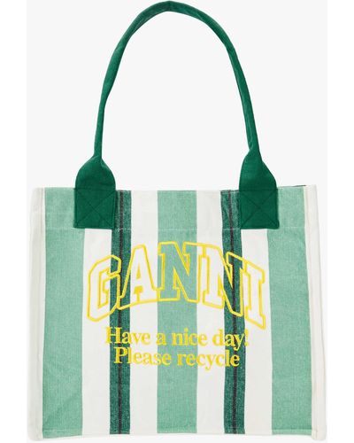 Ganni Large Easy Shopper - Grün