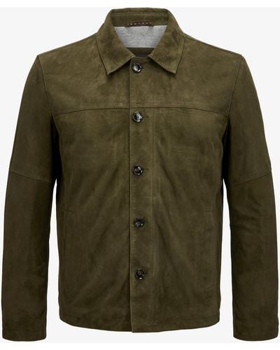 Windsor. Viterbo Leder-Shirtjacket - Grün