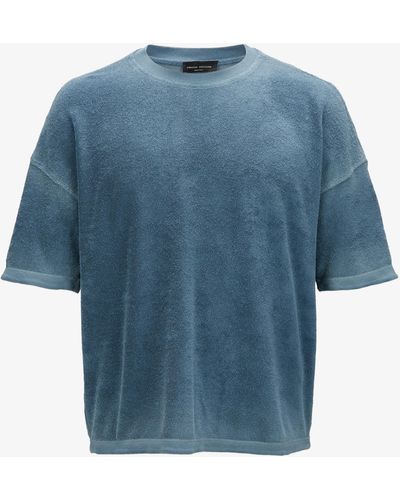 Roberto Collina Frottee T-Shirt - Blau