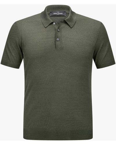 Gran Sasso Seiden-Poloshirt - Grün
