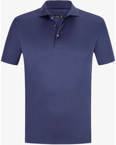 Van Laack Peso Polo-Shirt Slim Fit - Blau