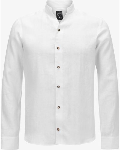 Van Laack Rudo Leinen-Trachtenhemd - Weiß