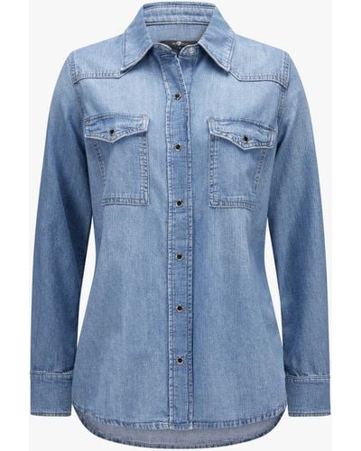 7 For All Mankind Jeansbluse - Blau