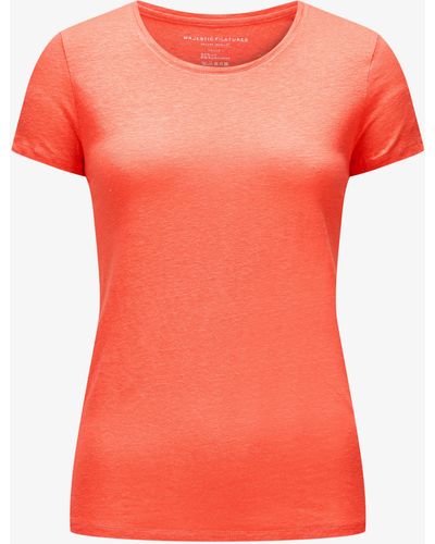 Majestic Filatures Leinen T-Shirt - Orange