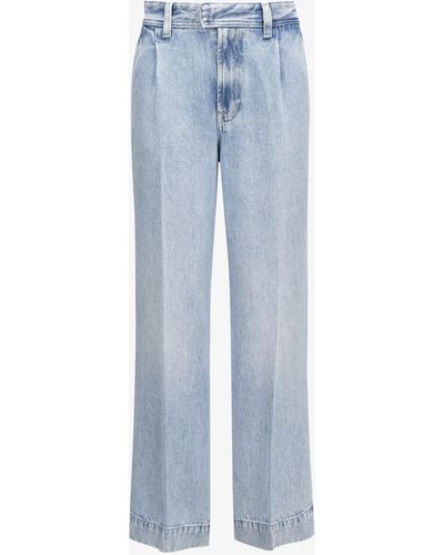 7 For All Mankind Pleated Trouser Abyss Jeans - Blau