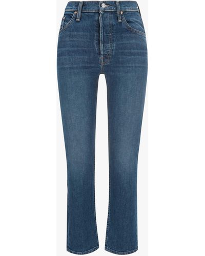 Mother The Tomcat 7/8-Jeans Mid Rise Straight Ankle - Blau