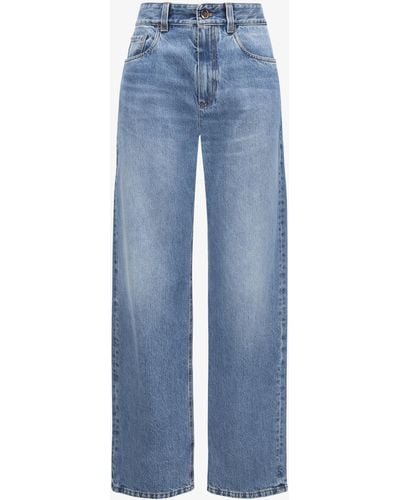 Brunello Cucinelli The Contemporary Loose Jeans Full Length - Blau