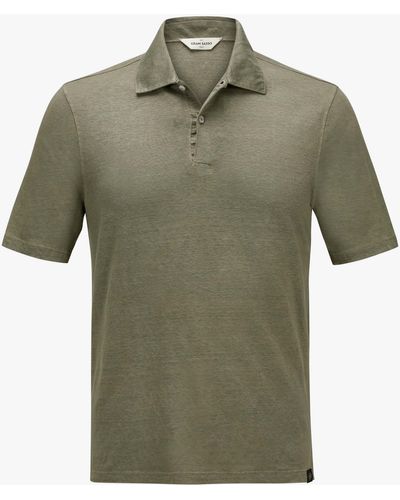Gran Sasso Leinen-Polo-Shirt - Grün