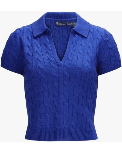 Polo Ralph Lauren Strick-Polo-Shirt - Blau