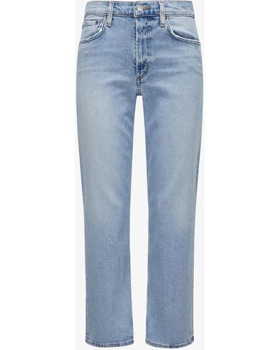Agolde Kye 7/8-Jeans Mid Rise Straight Crop - Blau