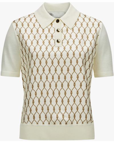 Tory Burch Strick-Poloshirt - Weiß