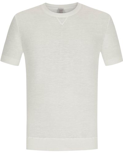 Eleventy Leinen T-Shirt - Weiß