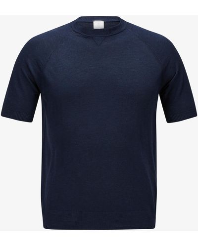 Eleventy Strick-Shirt - Blau