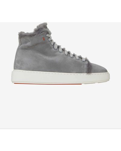 Santoni Clean Icon Hightop-Sneaker - Grau