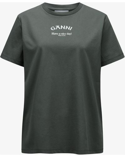 Ganni T-Shirt - Grün