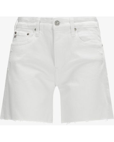 AG Jeans Ex Boyfriend Jeansshorts - Weiß