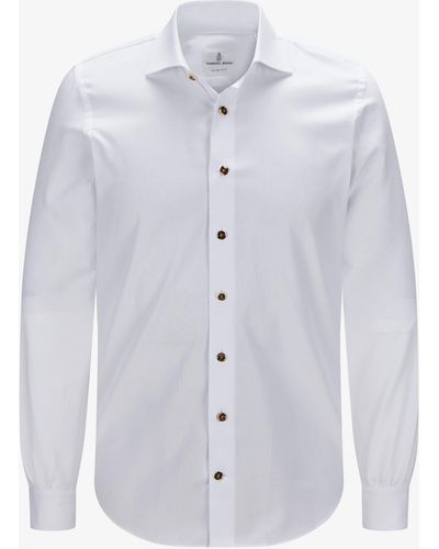 Emanuel Berg Trachtenhemd Slim Fit - Weiß