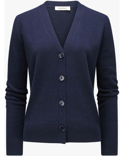 Lodenfrey Cashmere-Strickjacke - Blau