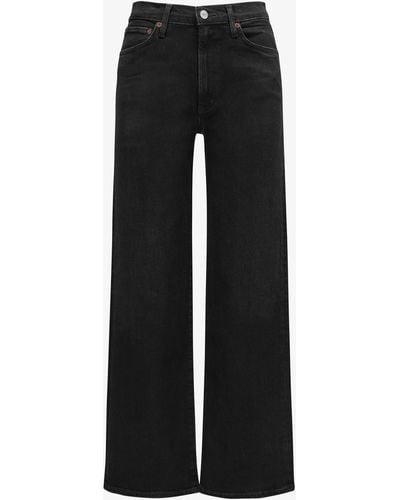 Agolde Harper Jeans Mid Rise Relaxed Straight - Schwarz