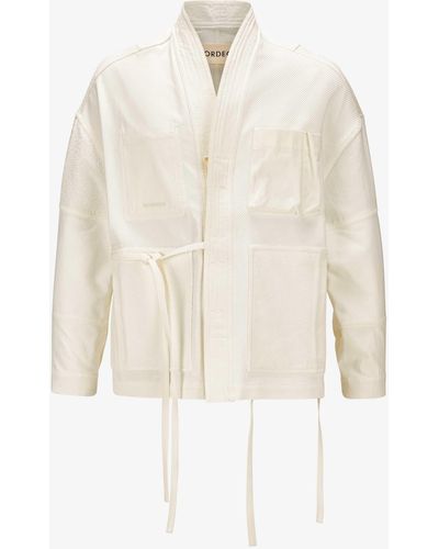Mordecai Kimono Patch Field-Jacket - Weiß