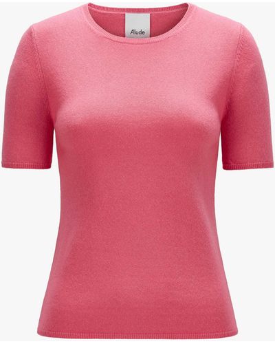 Allude Cashmere-Strickshirt - Pink