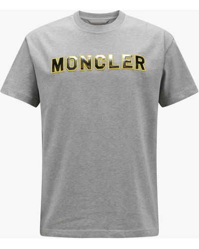 Moncler T-Shirt mit Logo - Grau