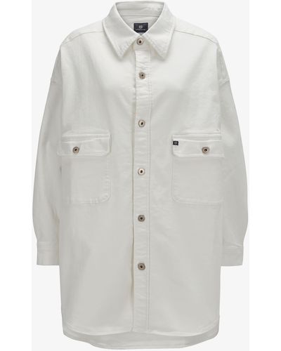 AG Jeans Denim-Overshirt - Weiß