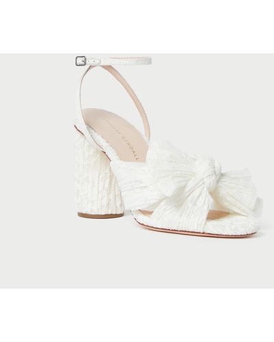 Loeffler Randall Camellia Pleated-bow 90mm Sandals - Natural