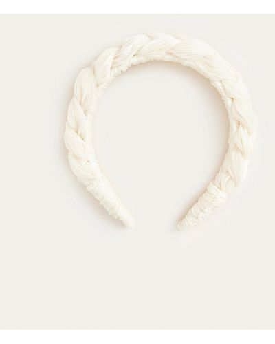 Loeffler Randall Lilac Pearl Braided Headband - White
