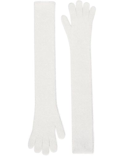 Loewe Knitted Gloves In Viscose - White