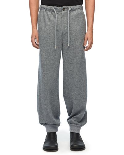 Loewe Luxury Pants In Wool And Cashmere - Gray