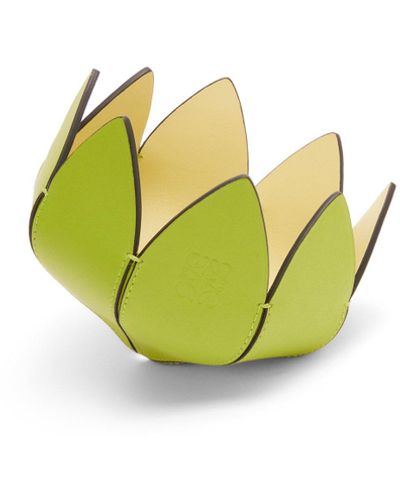 Loewe Luxury Small Cactus Pin Tray In Soft Calfskin - Green