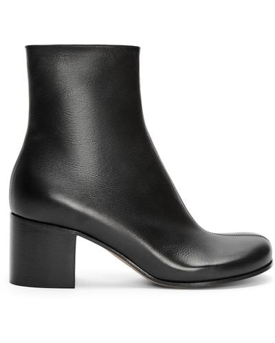 Loewe Terra Leather Ankle Boots - Black