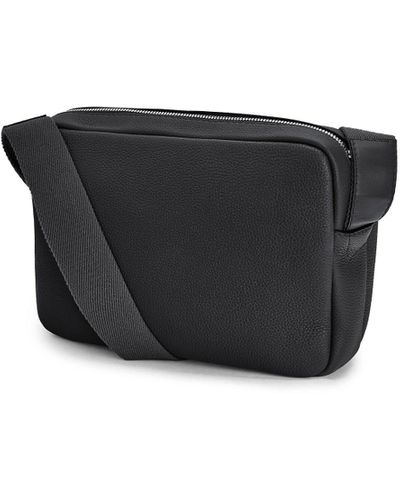 Loewe Xs Military Messenger Bag In Soft Grained Calfskin - Black