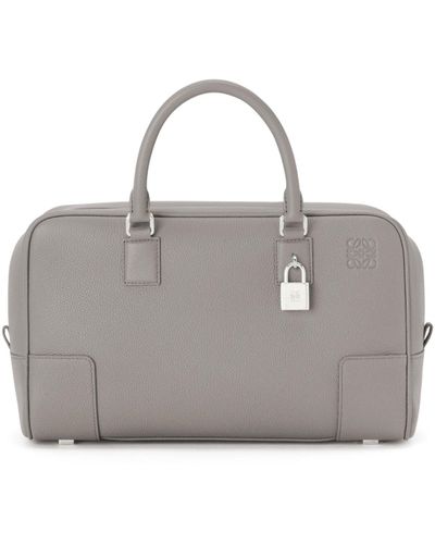 Loewe Luxury Amazona 28 Bag In Soft Grained Calfskin - Grey