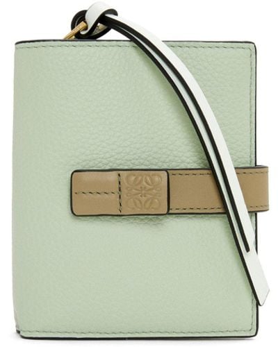 Loewe Compact Zip Wallet In Soft Grained Calfskin - Green