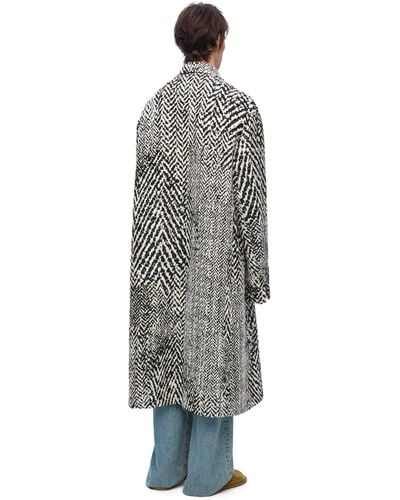 Loewe Luxury Coat In Wool Blend - Gray