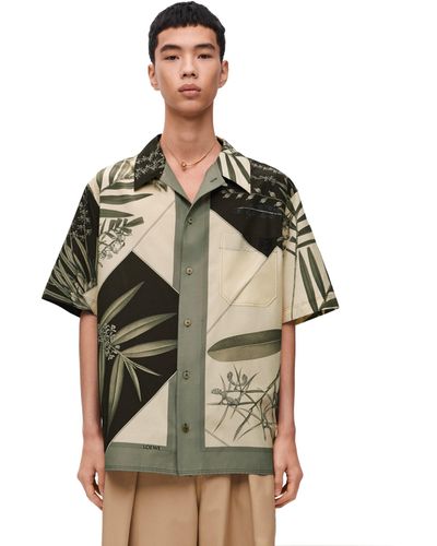 Loewe Luxury Short Sleeve Shirt In Cotton And Silk - Multicolor