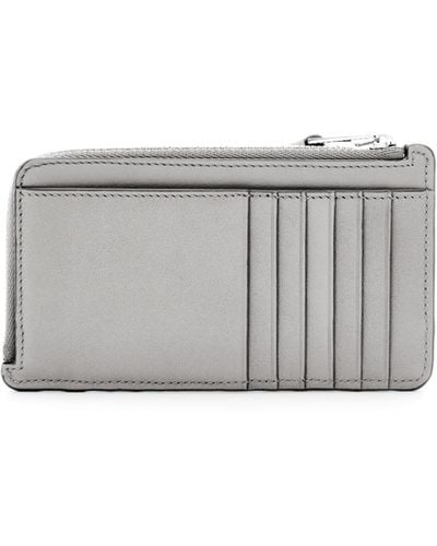 Loewe Luxury Puzzle Long Coin Cardholder In Classic Calfskin - Gray
