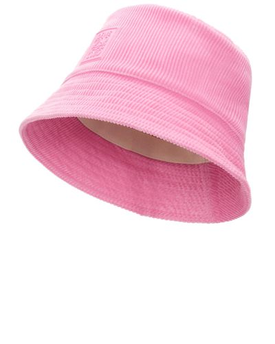 Loewe Anagram Corduroy Bucket Hat - Pink